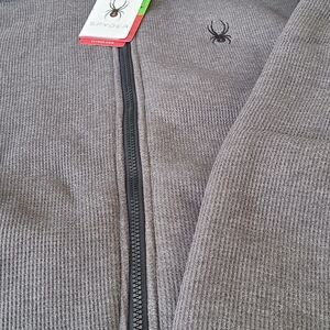 Spyder Gray Full-Zip Sherpa Lined Jacket Large